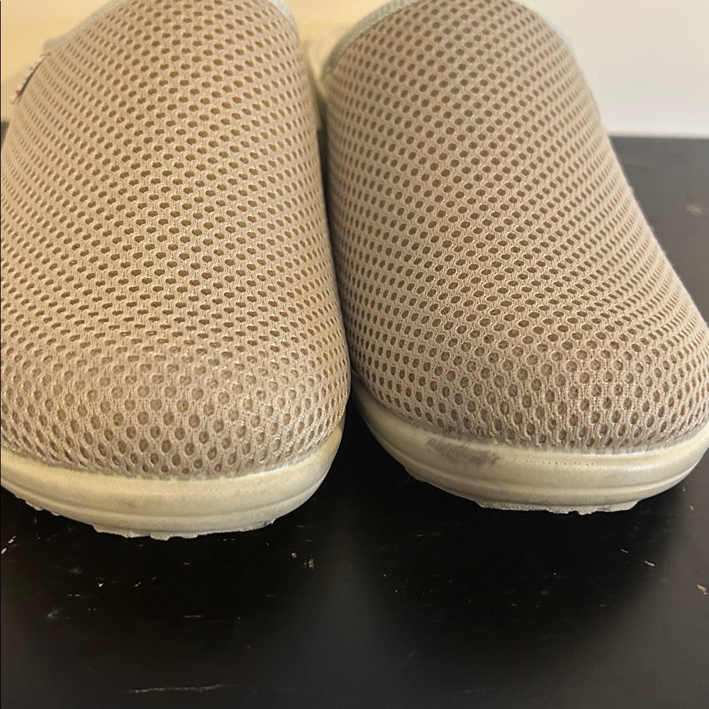 Fly Floy Anti Shock Genuine Leather Beige Mesh Slip-On Shoes 39 8 Italy - Picture 3 of 8